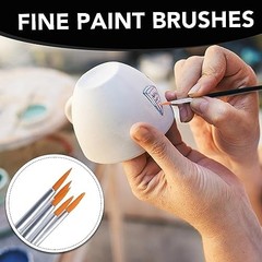 200 Pcs Small Paint Brushes Set – Nylon Hair Flat & Round Acrylic Craft Brushes