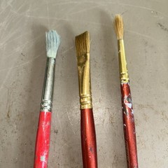 Vintage Set Of 3 Winsor & Newton Sceptre Gold Oil Paint Brushes