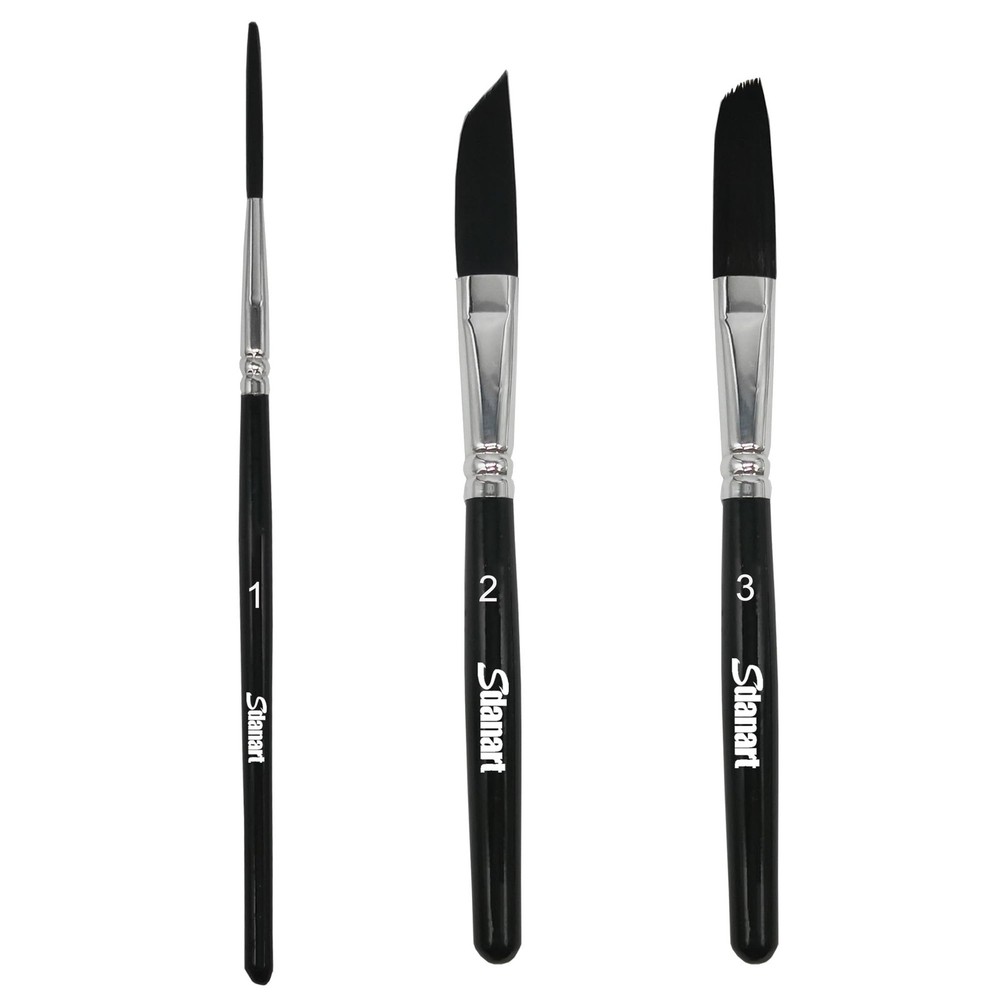 Pinstriping Brush 3 pcs High Performance Striping Set – #1, #2, #3, Black