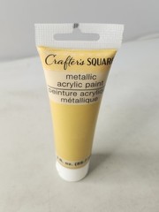 Metallic Gold Crafter’s Square Acrylic 3 FL OZ Art Craft Paint Artist Supplies