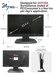 1stPV 23.6″ Super HD 5MP/2592×1944 16:9 Professional Security Monitor, 1 HDMI…