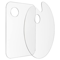 2 Pack 11.8 x 7.9 Inch Acrylic Paint Palette with Thumb Hole Clear Paint Pall…