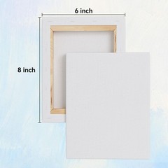 Stretched Canvases for Painting, 6×8 Inch Painting Supplies for Artists, Blan…