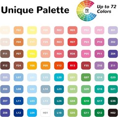 Acrylic Gel Pens 72 Colors, Colored Pens for Journaling, Coloring Books, Calligr
