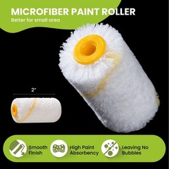 Set Of 12 Mini Rollers Paint Roller Kit For Universal Small Touch Up Tools
