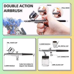 Quiet Airbrush Compressor Kit 15 Paints