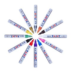 12Pcs Waterproof Permanent Paint Marker Pen For Car Tyre Tire Tread Rubber Metal