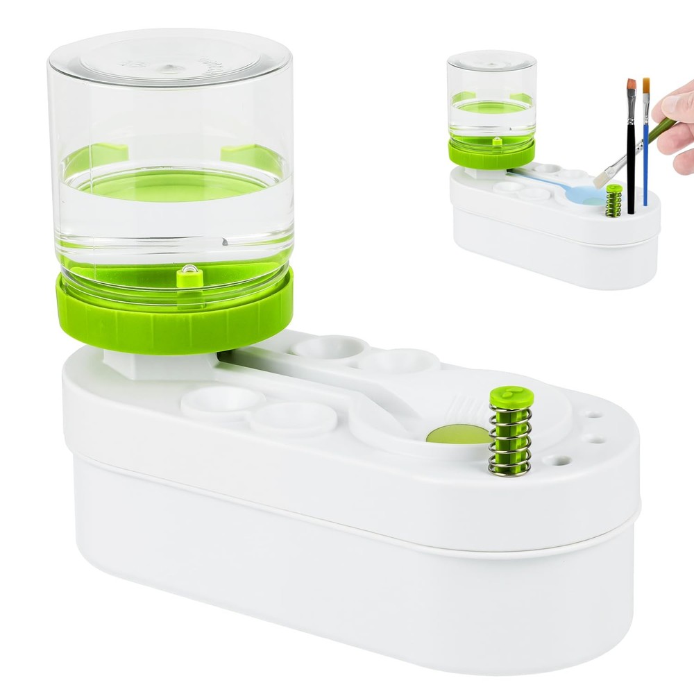 Paint Brush Cleaner for Artists, Painting Station with Brush Washer Water Cyc…