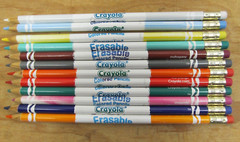 Crayola Erasable 7 1/2″ Colored Pencils: Lot of 13 Multi Colored (771l)