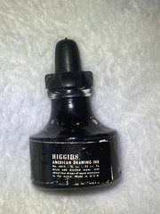 Vtg Ptl Higgins Amer India Ink Waterproof Blk #4415 3/4oz Carters Stamp Pad Ink
