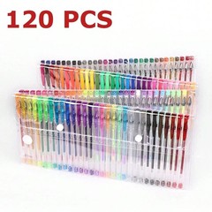 New Joyful 120 Gel Pens Set Vibrant Neon Glitter Art Markers for Creative Colori