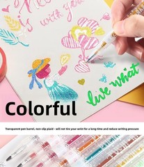 Glitter Highlighter Marker Set, Colorful Drawing Pens for Kids Journal DIY