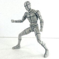 Body Kun Blockhead Joint Mannequin Drawing Figure Human Male Wireframe Gray Ver.