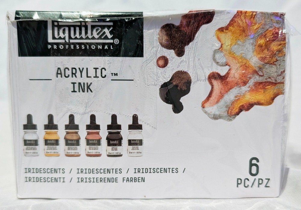​Liquitex Professional 3699315 Iridescents Acrylic Ink Set (6 X 30ml) – NEW