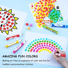 WOSWEL Dot Markers, 10 Colors Washable Dot Paint Markers for Toddlers Kids