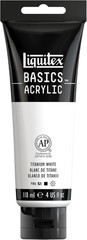 BASICS Acrylic Paint, 118Ml (4-Oz) Tube, Titanium White