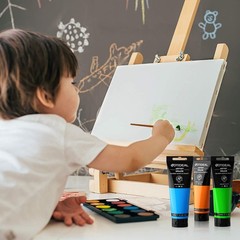 Craft Acrylic Paint Set,8 Primary Colors（(120ml,4 oz) Rich Pigments Non-Toxic…