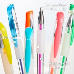 130 Color Gel Pens Set with Bonus Coloring Book