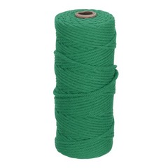 3mm x 109 Yard Emerald Green Natural Cotton Macrame Rope, 2 Strands
