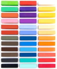36 Artist Soft Square Pastels Pigment Colours Flesh & Landscape Tones Sketching