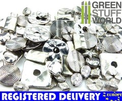 Flat Round LINKS CONNECTORS Beads 85gr – SMALL – sizes 1-2cm (40-50 pieces)