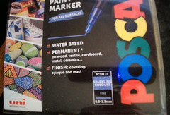Uni Posca Paint Marker 8 Pack PC3M Fine Point 0.9-1.3mm Sparkling Colours. Perm.