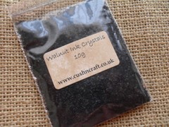 Natural Walnut Ink Crystals for Calligraphy, Distressing & Staining – 10g