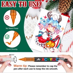 Amamao Acrylic Paint Markers, Soft Brush Tip Pens and Markers, Acrylic Paint