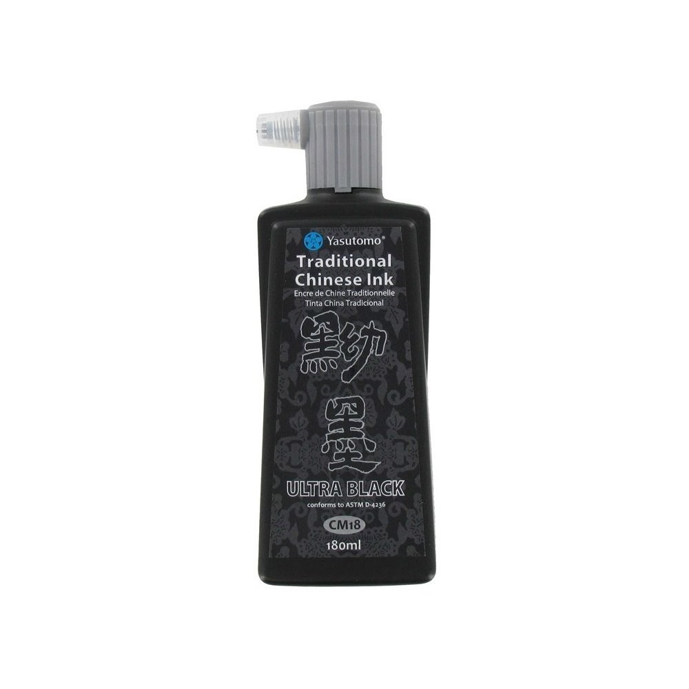 Chinese Water Resistant Ink 180ml Black CM18 for Calligraphy Drawing Art