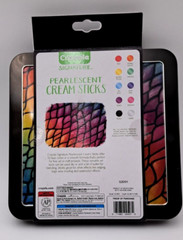 Crayola Signature Pearlescent 10 Cream Sticks Luxe Colors NIB in Sealed Tin