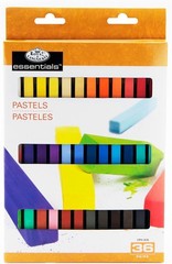 36 Artist Soft Square Pastels Pigment Colours Flesh & Landscape Tones Sketching