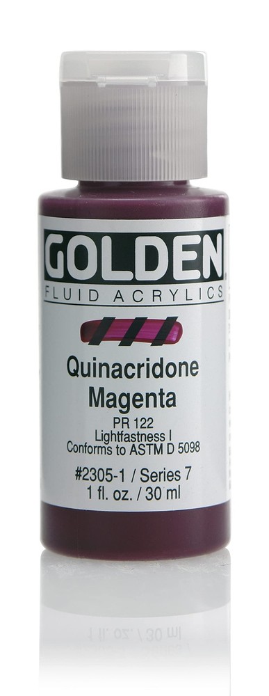 Fluid Acrylics – Quinacridone Magenta – 1 oz Bottle