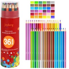 36 Watercolor Pencils Set Water Soluble Artist Drawing Pencils Adult Coloring