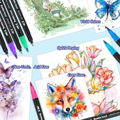 Markers for Adult Coloring Books, 72 Colors Art Markers Set Dual Tip Brush Pen,