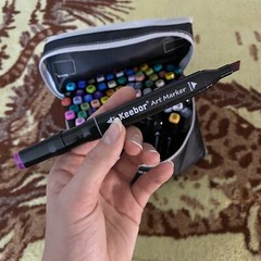Keebor 80 Colors Dual Tip Alcohol Based Art Markers Plus 1 Blender Marker wit…