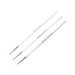 3Pcs Weasel Hair Brush Pen Fine Detail Nail Art Stroke Watercolor Paint Oil Set;
