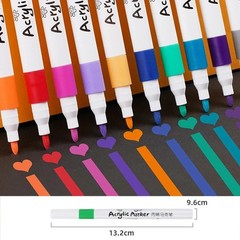 12–60 Color Acrylic Marker Set – Soft Tip Pens for Kids, Fabric, Stone & More