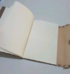 Brown Leather Stiched And Studded 8″x6″ Inch Journal-Art Sketch Book Thick Paper