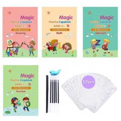 11/23Pc Magic Practice Copybook Book Set Number Writing Preschooler Reusable Pen