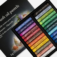 Gallery Artists’ Soft Oil Pastels, 24 Assorted Colors – Professional Grade Oi…