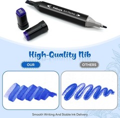 Professional Dual-Tip Alcohol Markers Set – 80 Colors for Drawing & Sketching