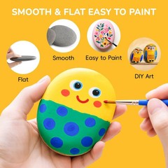 30 PCS Large 3.34.5 Inch Natural Flat Smooth River Rocks For Painting Bulk