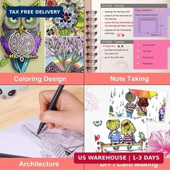 iBayam 18 Colors Journal Planner Pens, Office School Supplies, Fine Point Fineli
