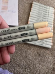 20 Copic Market Shades Of Nude Tan Peach Neutral Blender Gently Used READ