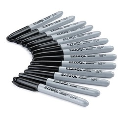 Ezzgol Permanent Markers Bulk, 150 Pack Fine Tip 1 Count (Pack of 150), Black