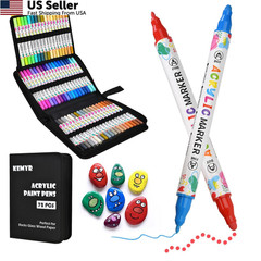 KEMYR 72 Colors Acrylic Paint Pens, Dual 1 Count (Pack of 72), E- 72Colors