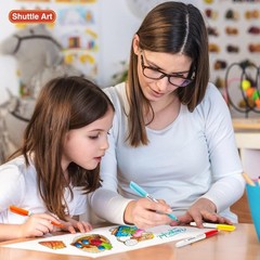 Shuttle Art 30 Colors Permanent Markers, Fine 1 Count (Pack of 30), 30