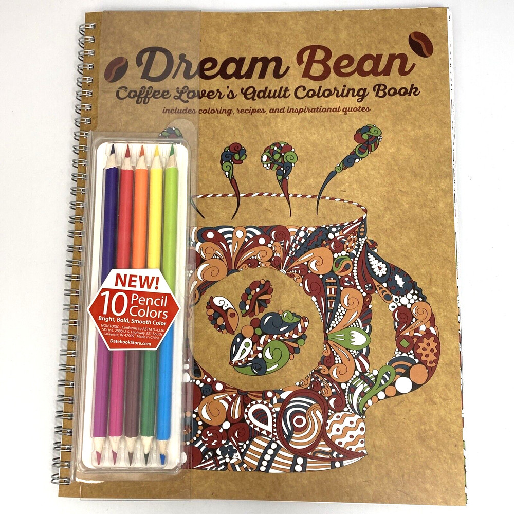 Dream Bean Coffee Lover’s Adult Coloring Book