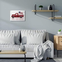 Rustic Faith Family Freedom Patriotic 16″L x 1.5″W Gallery Wrapped Canvas