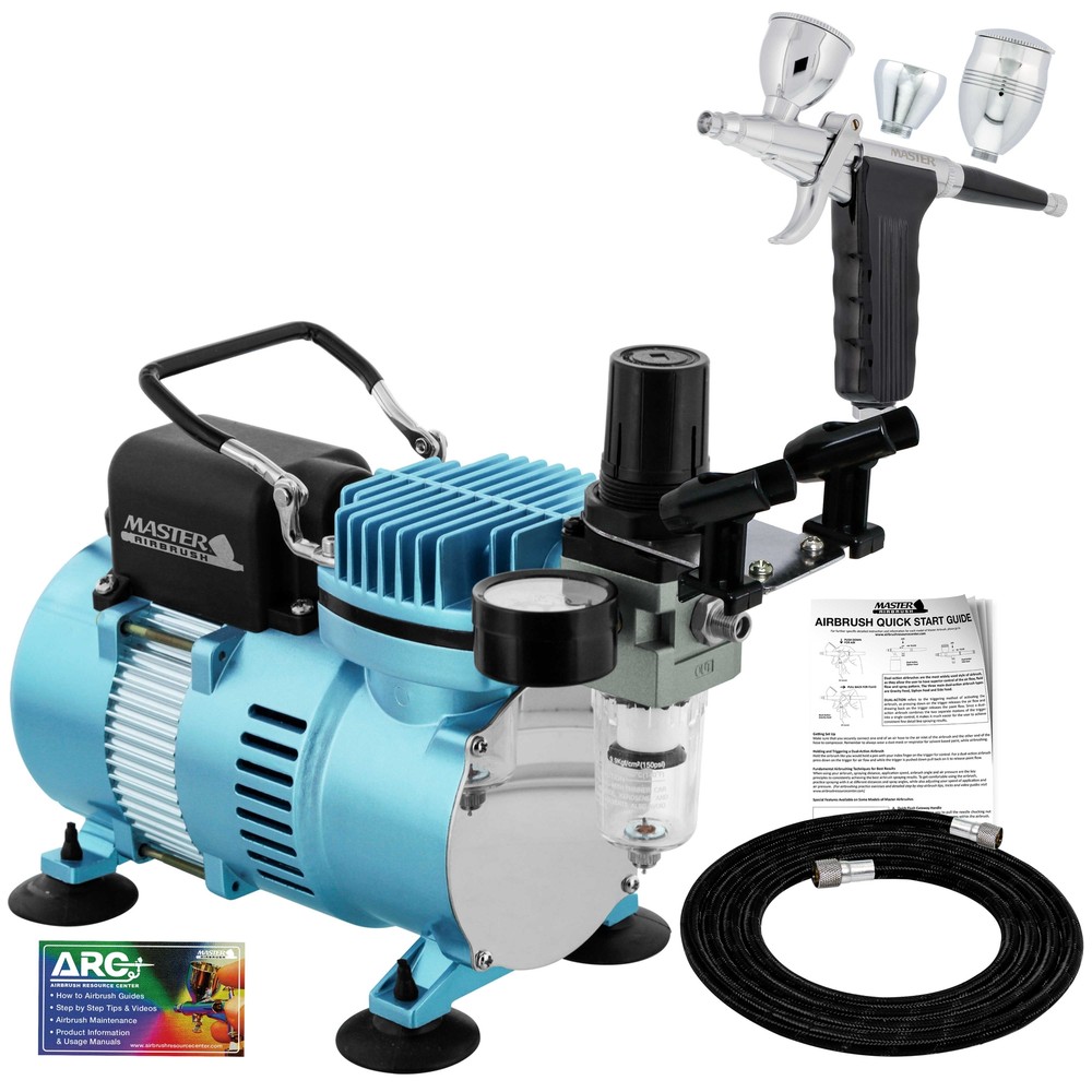 Master Performance G76 Airbrush Kit with Master Compressor TC-20 & Air Hose